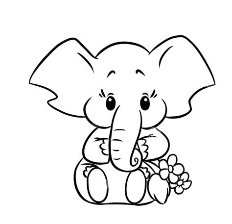 Baby Elephant Coloring Page Ba Elephant Coloring Page Bfc Elephants