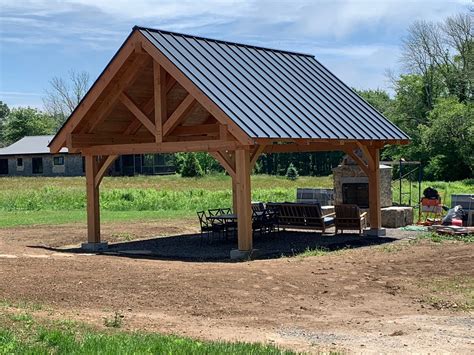 16 X 20 Timber Frame Pavilion Plan Set Etsy Uk