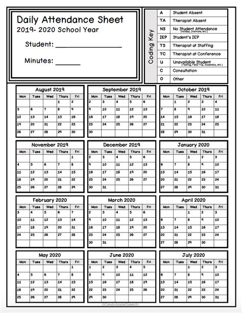 Keep Track Of Attendance With This Simple Form Attendance Sheet