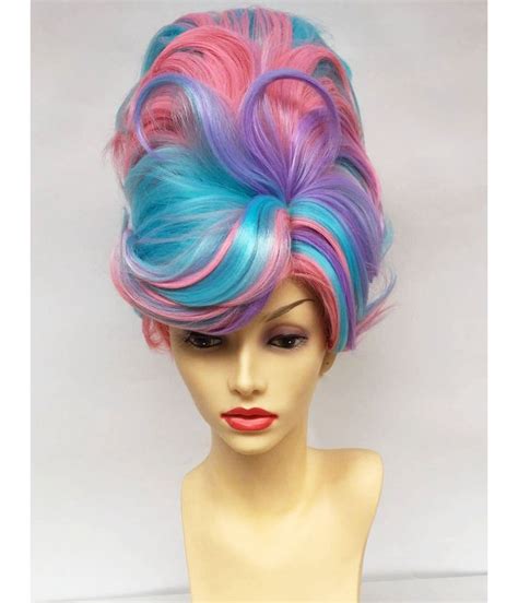 Beehive Wig Blue Pink Purple Costume Wigs Star Style Wigs Uk