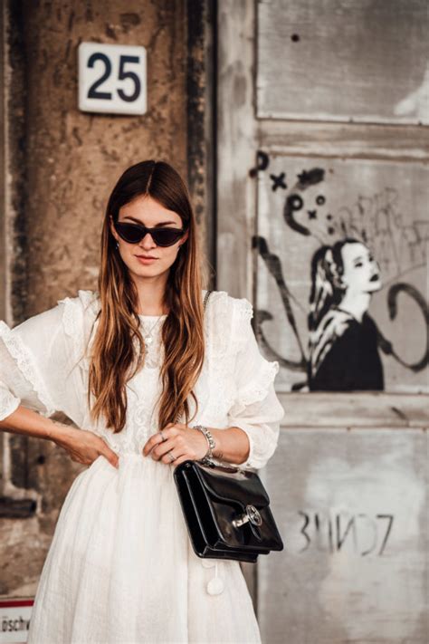 Fashion Week Outfit White Boho Dress And Platform Sneakers