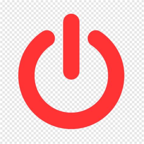 Power On And Off Logo Red Power Button Electronics Power Buttons Png
