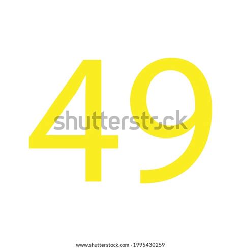Number Fourty Nine Simple Clip Art Stock Vector Royalty Free