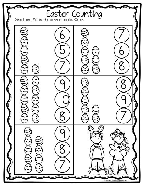 Printable Preschool Easter Worksheets