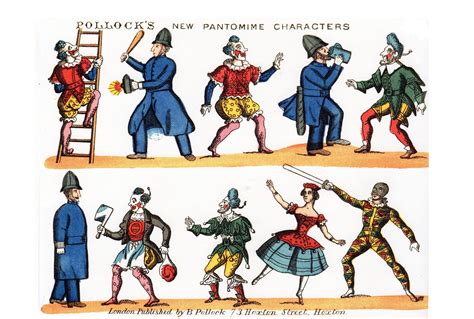 Victorian Paper Theatre Set Pantomime Characters
