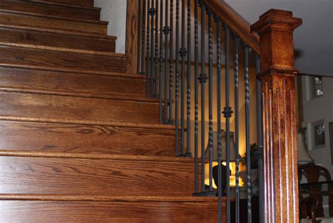 In spite of some white trim at the lower sides of the walls, it is about impossible to see. WHITE OAK STAIR TREADS AND RISERS ‹ ESL Hardwood Floors Portfolio - Hardwood Flooring Photo Gallery