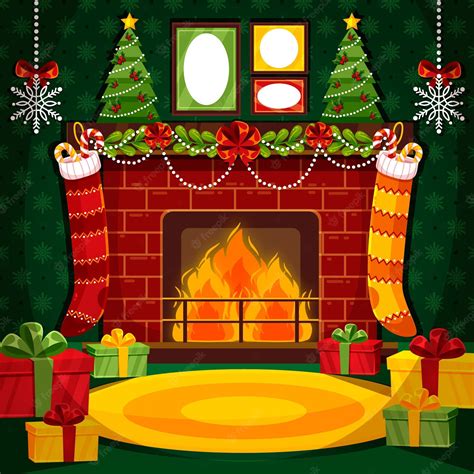 Christmas Fireplace Clip Art Set Daily Art Hub Graphics Clip Art