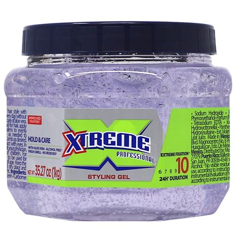 Xtreme Professional Extreme Hold Hair Gel Clear Jar 35oz