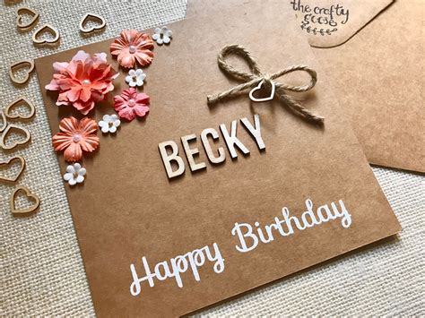 Personalised Handmade Birthday Card Birthday Card For Her Etsy Uk