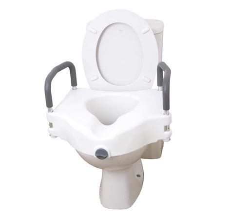2 In 1 Toilet Seat With Tool Free Removable Arms Sheen Mobility