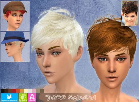 My Sims 4 Blog Newsea Ego And Soledad Hairs For Males And Females