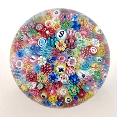 Baccarat 1972 Tight Packed Millefiori Paperweight With