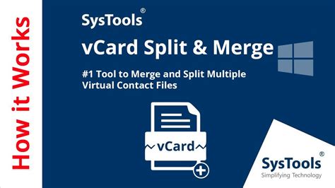 Vcard Split And Merge A Tool To Deal With Vcf Needs Youtube