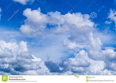 Cloudy And Bluesky Stock Photo Image Of Fleecy Background 39977410