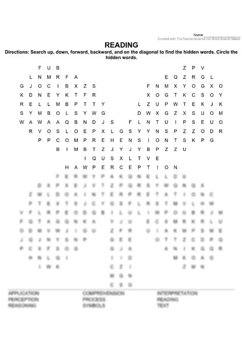 Solution Reading Word Search Activity Studypool