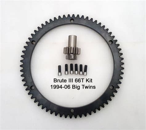 Starter Ring Gear Kit Fit Harley With Primo Brute Iii Bask 66t 94 06