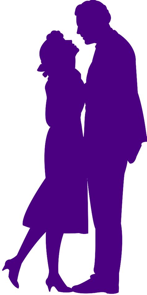 Couple In Love Silhouette Free Vector Silhouettes