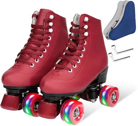 Wiwiy Roller Skates For Women Menwith Leather High Top