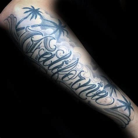 90 Script Tattoos For Men Cursive Ink Design Ideas