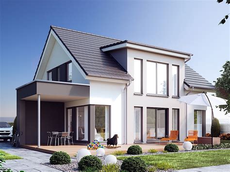 Die fünf vorteile eines bungalows. Modernes Einfamilienhaus mit Satteldach Architektur ...