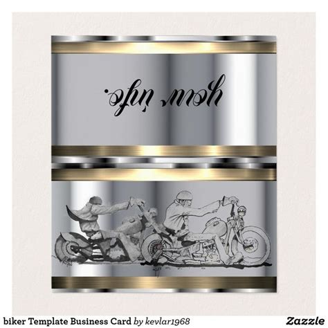 Biker Template Business Card Business Cards Folded
