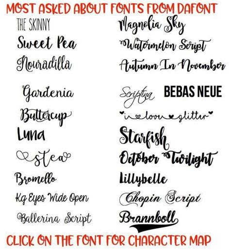 Most Asked For Fonts From Cricut Fonts Dafont Fonts
