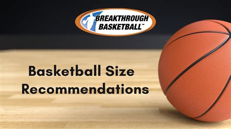 Basketball Size Chart Recommended Sizes For Kids And Adults