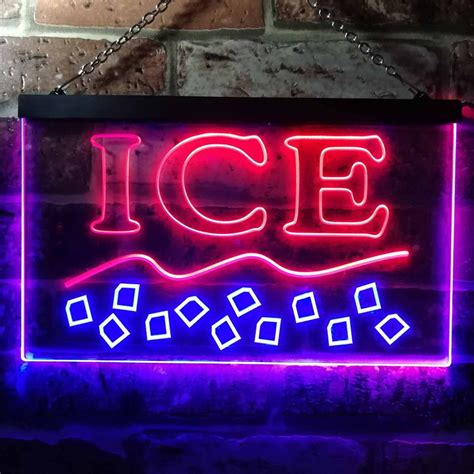 Ice Supply Shop Dual Color Led Neon Sign St6 I0915 Etsy
