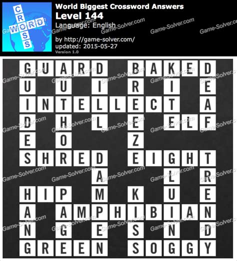 Worlds Biggest Crossword Level 144 Game Solver