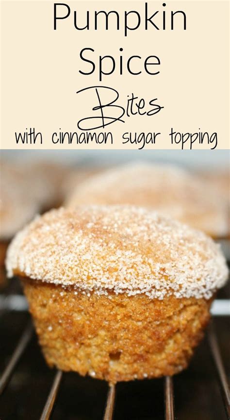 Pumpkin Spice Mini Muffin Bites With Cinnamon Sugar Topping The