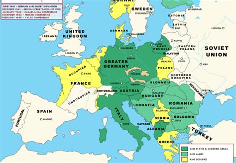 Map Of Europe During Ww2 Allies And Axis