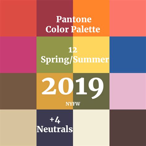 Pantone Spring Summer 2019 Colors Color Wyvr Robtowner