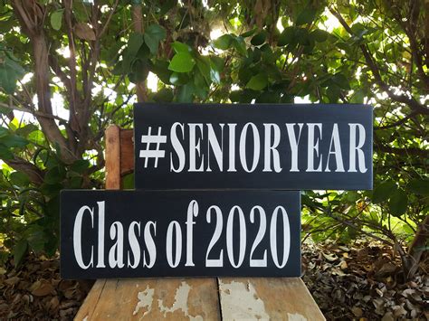 Senior Year Sign Class Of 2020 Sign Rustic Senior Sign Senior Etsy