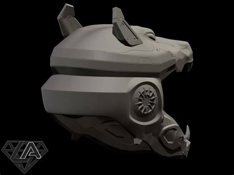Sci Fi Wolf Helmet 3d Print Model By Lafactorystore