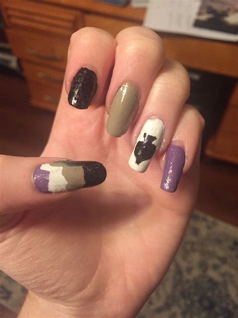 (first time trying nail art on the thumb, please be kind) pride. Pin on Aces