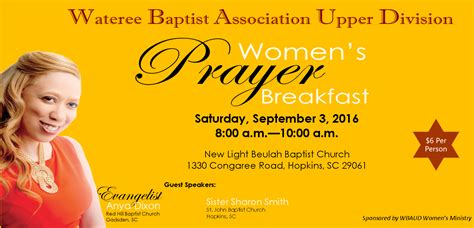 Womens Prayer Breakfast Wateree Baptist Association Upper Division