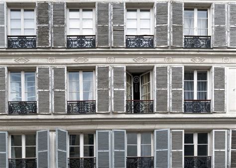 Typical Parisian Vintage Window Day France Stock Image Image Of
