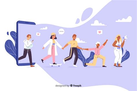 Followers In Line Concept Illustration Vector Free Download