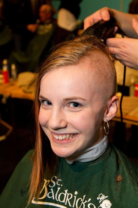 Shaved Girls Girls With Shaved Heads Half Shaved Hair St Baldricks Buzz Cuts Bald Women