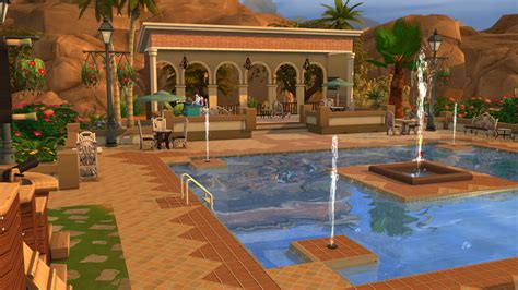 My Sims 4 Blog Oasis Springs Pool Club By Ruth Kay