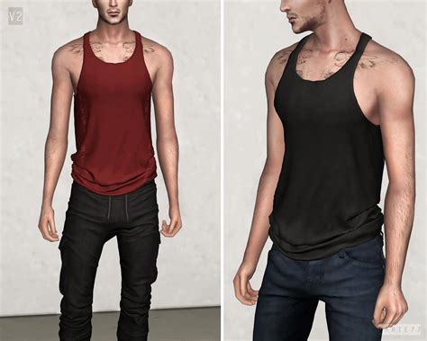 Gym Tank Top V1 23 Swatches Shadow Map Darte77 Sims 4