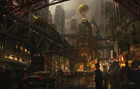 Download Wallpapers By Subject Fantasy Steampunk City Fantasy City
