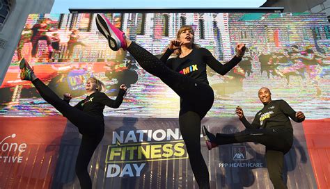 The television show performed on stage. National Fitness Day hits headlines across the UK to ...