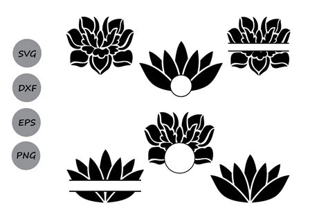 Lotus SVG cut files, Lotus Monogram svg, Lotus Flower svg, Lotus Yoga