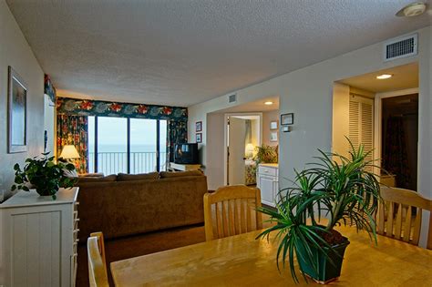 The unit features two bedrooms and two bathrooms. Corner Oceanfront 2 Bedroom Deluxe Suite - Myrtle Beach ...