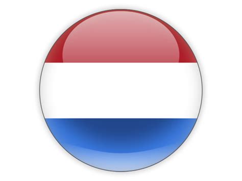 round icon illustration of flag of netherlands