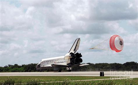 Space Shuttle Endeavour Landing Photograph By Nasageorge Shelton