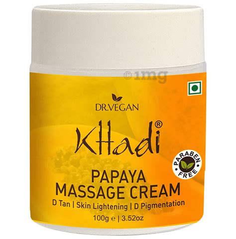 Dr Vegan Khadi Massage Cream Papaya Buy Jar Of 100 0 Gm Cream At Best Price In India 1mg