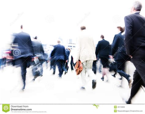 People Rushing To Work Stock Photo - Image: 45110609