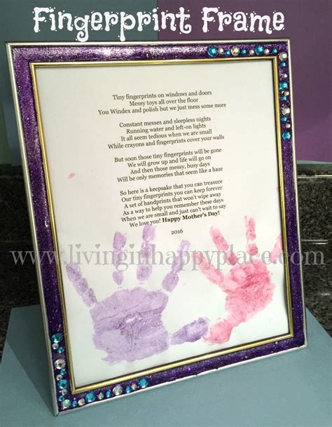 Teach her the endless, tuneless songs to sing, Handprint Frame Mother's Day Gift Idea